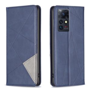For Infinix Zero X / X Pro Prismatic Invisible Magnetic Leather Phone Case(Blue) (OEM)