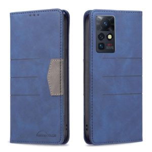 For Infinix Zero X / X Pro Magnetic Splicing Leather Phone Case(Blue) (OEM)