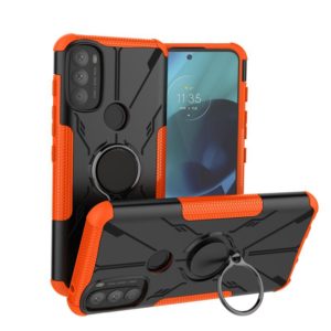 For Motorola Moto G71 5G Armor Bear Shockproof PC + TPU Phone Case(Orange) (OEM)