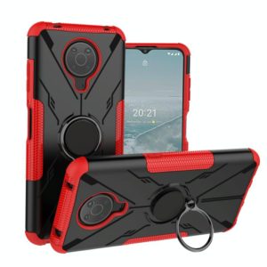 For Nokia G10 / G20 Armor Bear Shockproof PC + TPU Phone Protective Case with Ring Holder(Red) (OEM)