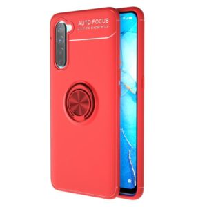 For OPPO Reno3 Metal Ring Holder 360 Degree Rotating TPU Case(Red+Red) (OEM)