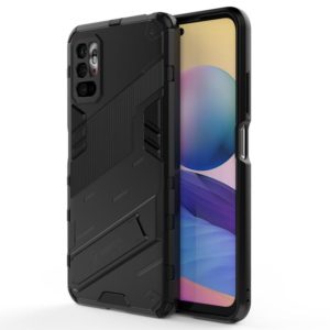 For Xiaomi Redmi Note 10 5G Punk Armor 2 in 1 PC + TPU Shockproof Case with Invisible Holder(Black) (OEM)