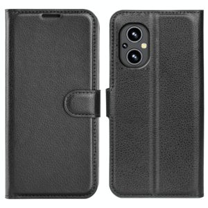 For OnePlus Nord N20 5G Litchi Texture Horizontal Flip Protective Case with Holder & Card Slots & Wallet(Black) (OEM)