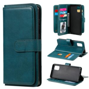 For Samsung Galaxy A31 / A315 Multifunctional Magnetic Copper Buckle Horizontal Flip Solid Color Leather Case with 10 Card Slots & Wallet & Holder & Photo Frame(Dark Green) (OEM)