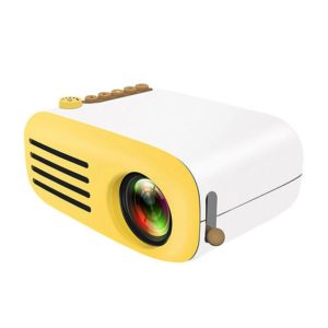 YG200 Portable LED Pocket Mini Projector AV SD HDMI Video Movie Game Home Theater Video Projector(Yellow and White) (OEM)