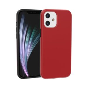 For iPhone 12 / 12 Pro Shockproof Terminator Style Solid Color Protective Case(Red) (OEM)