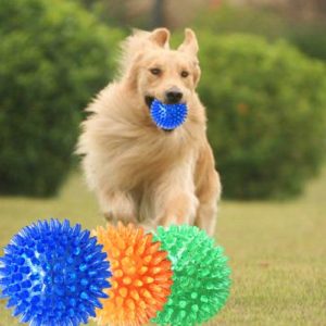 Pet Sounding Toy Hedgehog Ball Golden Retriever Molar Bite Resistant Tooth Toy for Large Pets, Small, Diameter: 6.5cm, Random Color Delivery (OEM)