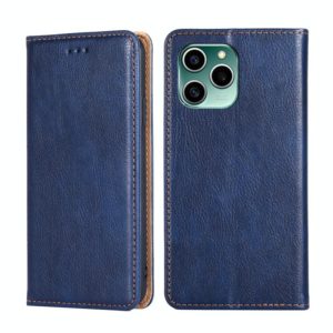 For Honor 60 SE Gloss Oil Solid Color Magnetic Flip Leather Phone Case(Blue) (OEM)