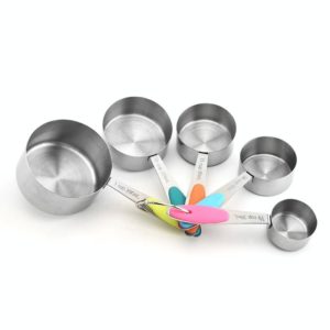 5 in 1 Stainless Steel Measuring Spoon Set Coffee Spoon Baking Kitchen Gadget, Style:Measuring Cup(Color) (OEM)