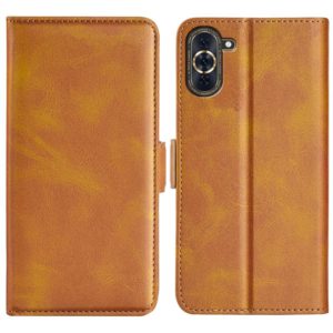 For Huawei Nova 10 Dual-side Magnetic Buckle Horizontal Flip Leather Phone Case(Yellow) (OEM)