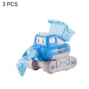 3 PCS 7799 Pressing Inertia Forward Cartoon Children Toy Car(Blue) (OEM)