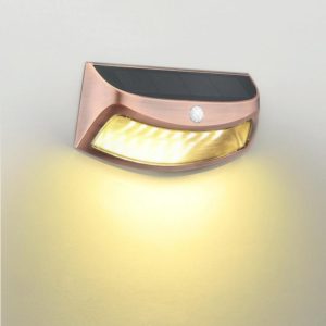 Red Copper Human Body Induction Solar Wall Light(Warm Light) (OEM)