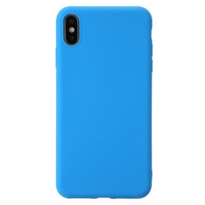 For iPhone XS Shockproof Frosted TPU Protective Case(Light Blue) (OEM)