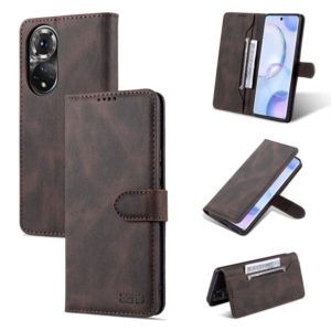 For Honor 50 AZNS Dream II Skin Feel PU+TPU Horizontal Flip Leather Case with Holder & Card Slots & Wallet(Coffee) (AZNS) (OEM)