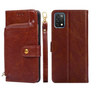 For UMIDIGI A11 Zipper Bag Leather Phone Case(Brown) (OEM)