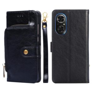 For Honor 50 SE Zipper Bag PU + TPU Horizontal Flip Leather Phone Case(Black) (OEM)