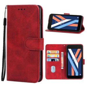 Leather Phone Case For Wiko Y52(Red) (OEM)