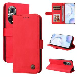 For Honor 50 Pro / Huawei nova 9 Pro Skin Feel Life Tree Metal Button Leather Phone Case(Red) (OEM)