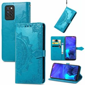 For Infinix Note 10 Pro Mandala Embossing Pattern Horizontal Flip Leather Case with Holder & Card Slots & Wallet & Lanyard(Blue) (OEM)