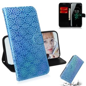 For Sony Xperia XZ3 Solid Color Colorful Magnetic Buckle Horizontal Flip PU Leather Case with Holder & Card Slots & Wallet & Lanyard(Blue) (OEM)