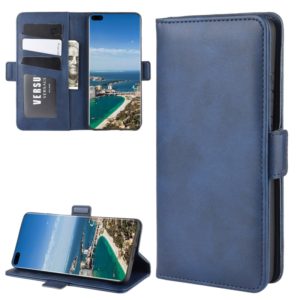 For Huawei P40 Pro+ Dual-side Magnetic Buckle Horizontal Flip Leather Case with Holder & Card Slots & Wallet(Dark Blue) (OEM)