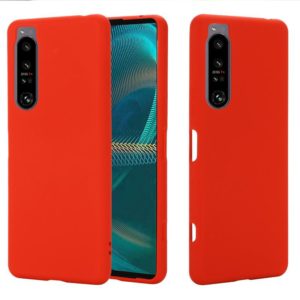For Sony Xperia 1 IV Pure Color Liquid Silicone Shockproof Phone Case(Red) (OEM)