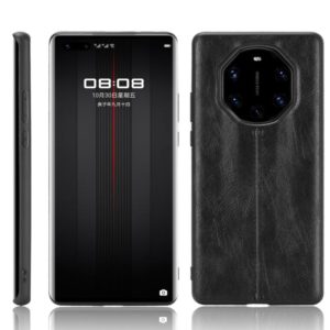 For Huawei Mate 40 RS Porsche Design Shockproof Sewing Cow Pattern Skin PC + PU + TPU Case(Black) (OEM)