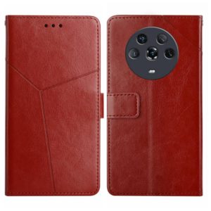 For Honor Magic4 Y Stitching Horizontal Flip Leather Phone Case(Brown) (OEM)