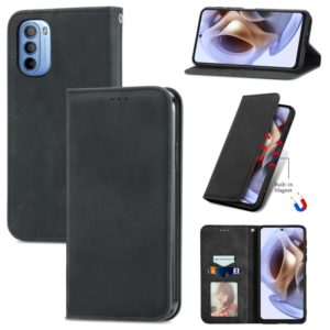 For Motorola Moto G31 Retro Skin Feel Magnetic Horizontal Flip Leather Phone Case(Black) (OEM)