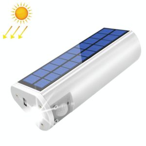 Solar Power Portable Travel Camping Flashlight Car Flashing Warning Light(White) (OEM)