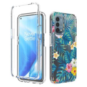 For OnePlus Nord N200 5G 2 in 1 High Transparent Painted Shockproof PC + TPU Protective Case(Banana Leaf) (OEM)