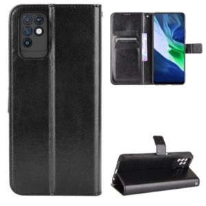 For Infinix Note 10 Crazy Horse Texture Horizontal Flip Leather Case with Holder & Card Slots & Lanyard(Black) (OEM)