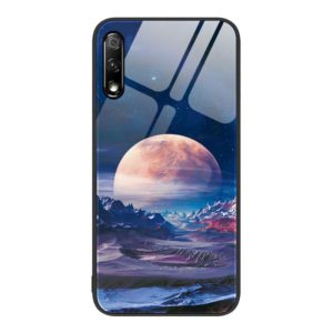 For Honor 9X Colorful Painted Glass Phone Case(Moon Hill) (OEM)