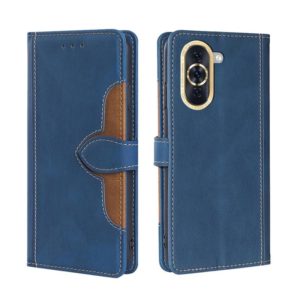 For Huawei nova 10 Skin Feel Magnetic Buckle Leather Phone Case(Blue) (OEM)