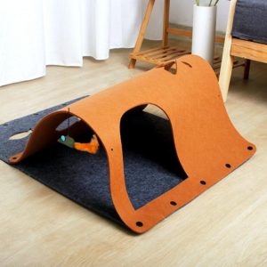 DIY Combination Felt Cat Tunnel Cat Litter, Specification: 44x60cm(Brown) (OEM)