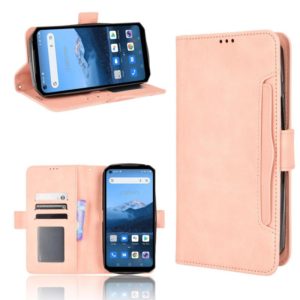 For Oukitel WP16 Skin Feel Calf Texture Card Slots Leather Phone Case(Pink) (OEM)
