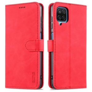 For Samsung Galaxy A12 5G AZNS Skin Feel Calf Texture Horizontal Flip Leather Case with Card Slots & Holder & Wallet(Red) (AZNS) (OEM)