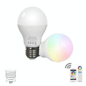 FUT014 E26 / E27 6W RGB + CCT Led Bulb Smart Phone APP WIFI LED Light White Warm Light Dimmable (OEM)