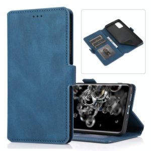 For Samsung Galaxy S20 Ultra 5G Retro Magnetic Closing Clasp Horizontal Flip Leather Case with Holder & Card Slots & Photo Frame & Wallet(Navy Blue) (OEM)