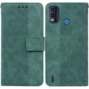 For Nokia G11 Plus Geometric Embossed Leather Phone Case(Green) (OEM)