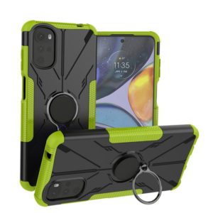 For Motorola Moto G22 Armor Bear Shockproof PC + TPU Phone Case with Ring(Green) (OEM)