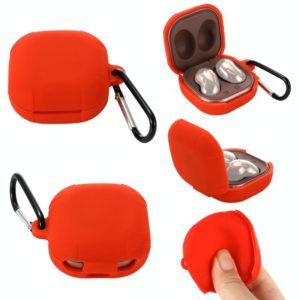 Anti-fall Silicone Earphone Protective Case with Hook For Samsung Galaxy Buds Live/ Buds2 / Buds Pro / Buds2 Pro (Red) (OEM)