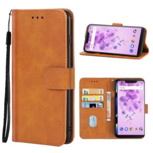 Leather Phone Case For Wiko View2 Go(Brown) (OEM)