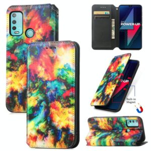 For Wiko Power U30 CaseNeo Colorful Magnetic Leather Case with Holder & Card Slot & Wallet(Colorful Cloud) (OEM)