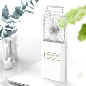 Perfume Shape Portable Fan Hidden Blade Fan(White) (OEM)