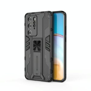 For Huawei P40 Pro Supersonic PC + TPU Shock-proof Protective Case with Holder(Black) (OEM)