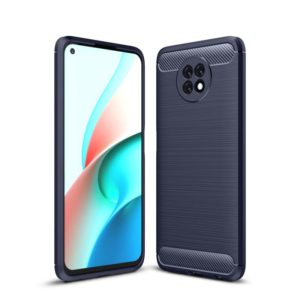 For Xiaomi Redmi Note9 5G Brushed Texture Carbon Fiber TPU Case(Navy Blue) (OEM)