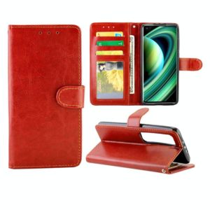 For Xiaomi Mi 10 Ultra Crazy Horse Texture Leather Horizontal Flip Protective Case with Holder & Card Slots & Wallet & Photo Frame(Brown) (OEM)