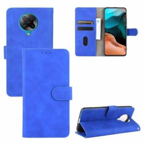 For Xiaomi Redmi K30 Pro Solid Color Skin Feel Magnetic Buckle Horizontal Flip Calf Texture PU Leather Case with Holder & Card Slots & Wallet(Blue) (OEM)
