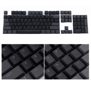 104-Keys Two-Color Mold Transparent PBT Keycap Mechanical Keyboard(Dark Grey) (OEM)